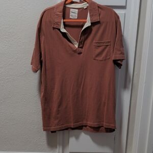 Billy Reid Rust Polo Shirt